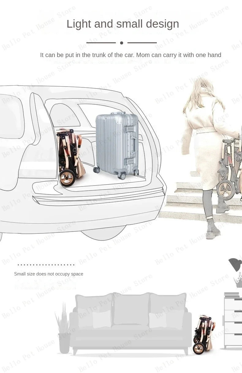3-in-1-Zwillings-Kinderwagen mit Autositz, tragbarer faltbarer Kinderwagen mit hoher Sicht, Kinderwagen für Neugeborene, kann sitzen und liegen