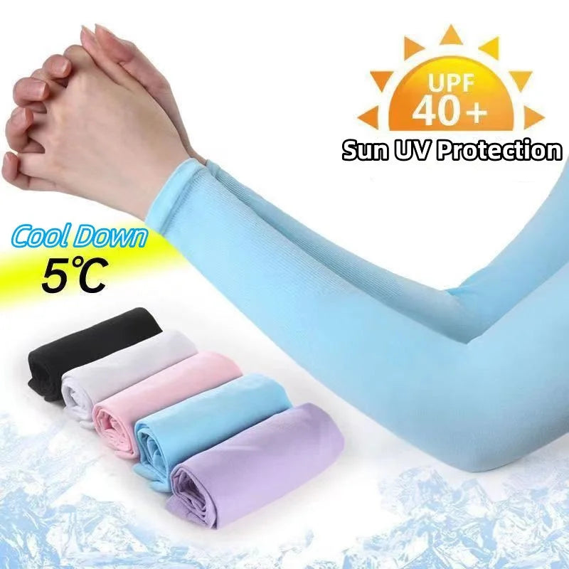 Sommer Dünne Lange Handschuhe Eis Seide Ärmeln Outdoor Aktivitäten Sonnenschutz Fahren Reiten Meer Reise UV Schutz Sonnencreme