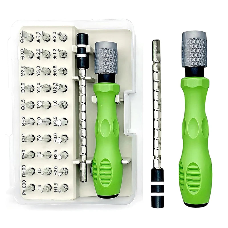 Mini 32-in-1 Präzisions-Schraubendreher-Set, magnetische Kreuzschlitz-Bits, multifunktionales Handreparatur-Werkzeug-Set für Telefon, Uhr, Brille, PC