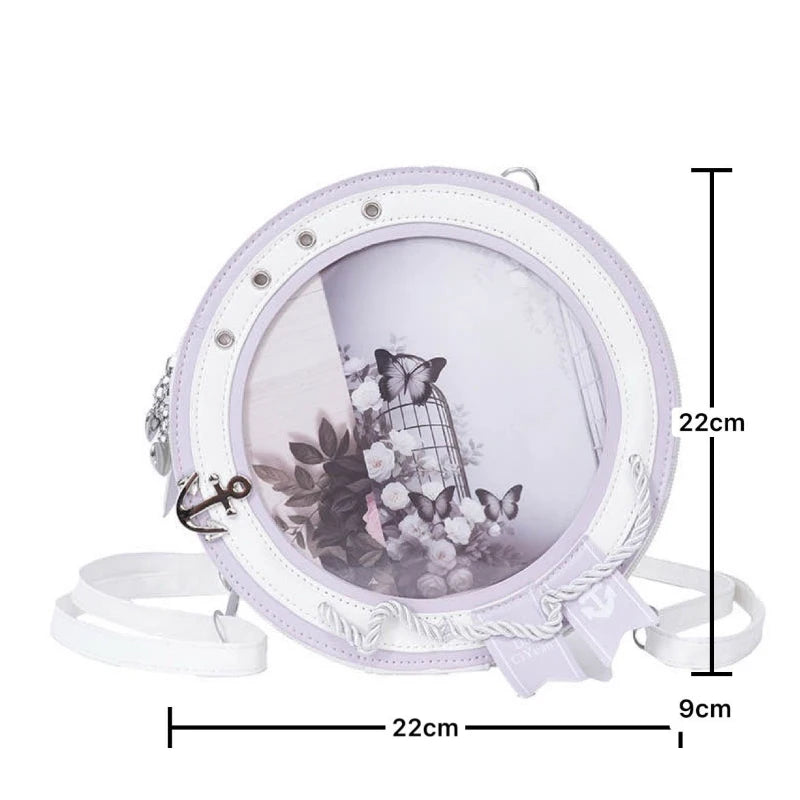 2025 neue süße Y2k ästhetische Umhängetaschen Frauen Kawaii Mode lässig Rucksäcke trendige transparente Reise Umhängetasche Ita Taschen