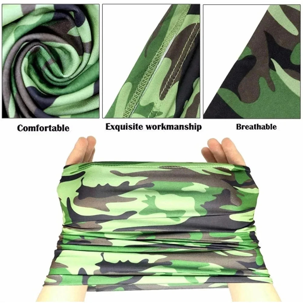 Mehrzweck Turban Reiten Schal Radfahren Bandana Männer Frauen Hals Abdeckung Sonnencreme Eis Seide Outdoor Angeln Wandern Kopfbedeckung Maske