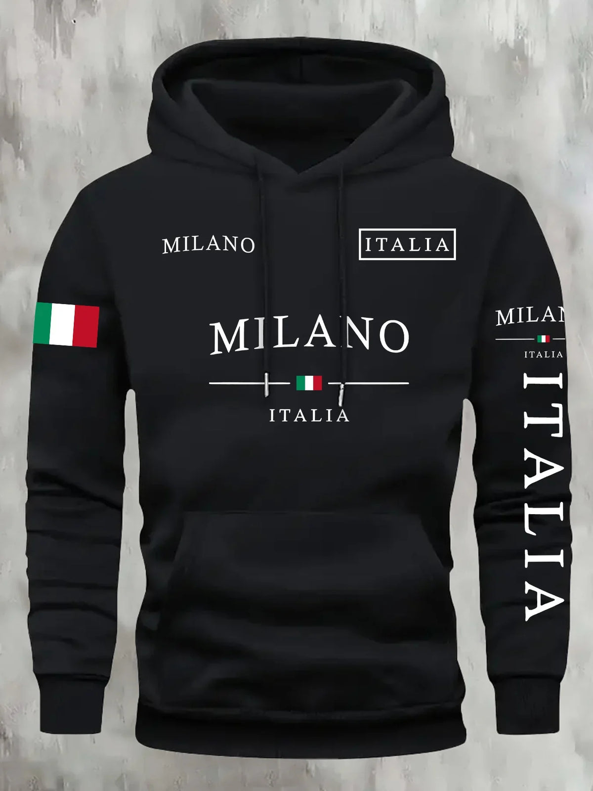 ITALIA MILANO Herren Damen Hoodie Outdoor Street Casual Sport Urlaub Trend Frühling Herbst Winter Paar Sweatshirt Top Kleidung