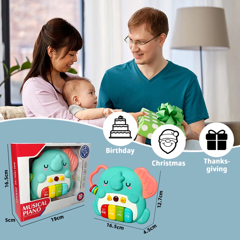 Kinder Cartoon Klavier Tastatur Spiel mit Tier Sounds Blinklicht Musik Baby Instrument Musik Spielzeug Pädagogisches Spielzeug Kinder Geschenke