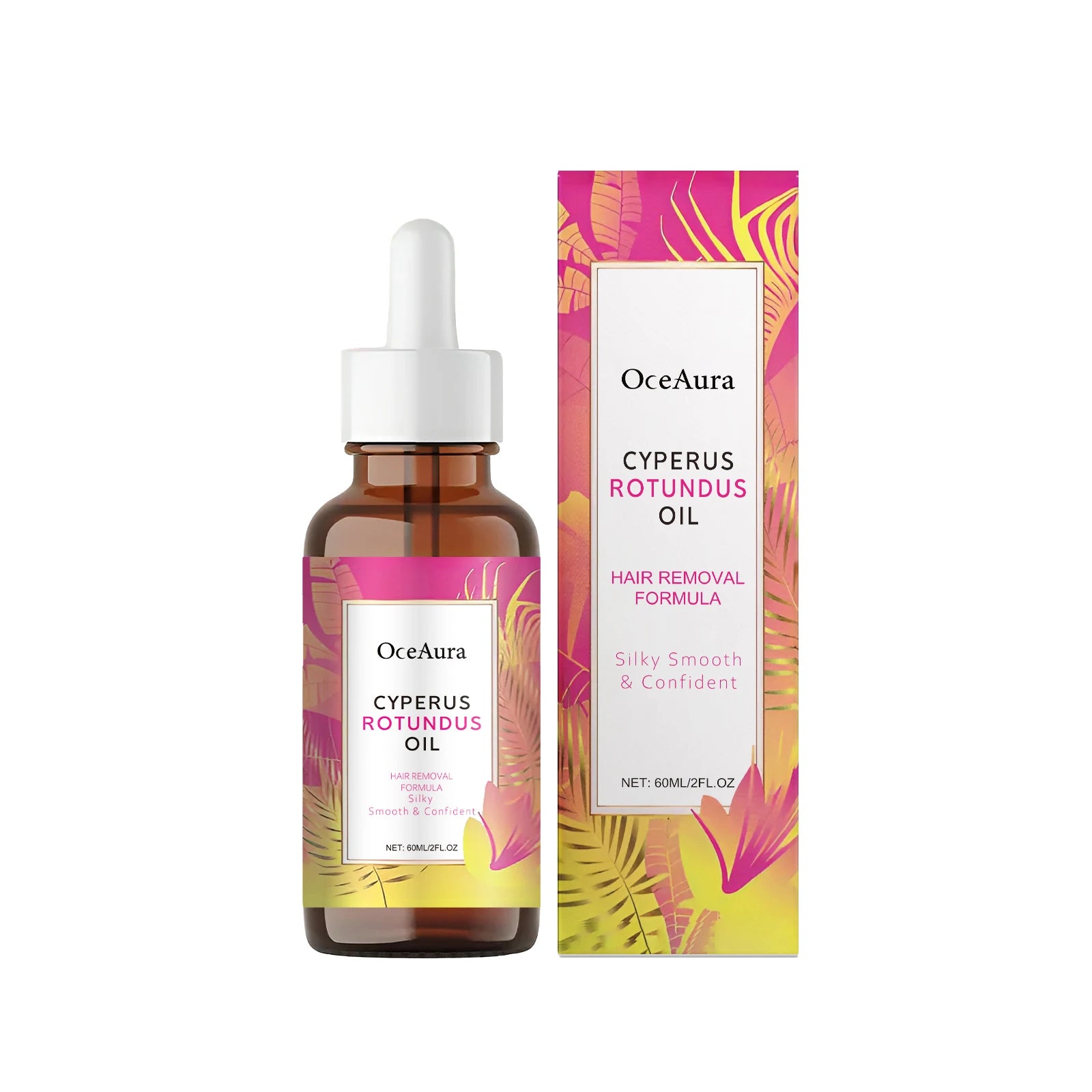 OceAura Cyperus Rotundusöl zur Haarentfernung, weiche, glatte Hautpflege, tiefe Feuchtigkeit, Anti-Haarwachstumshemmung, After-Shave-Öl