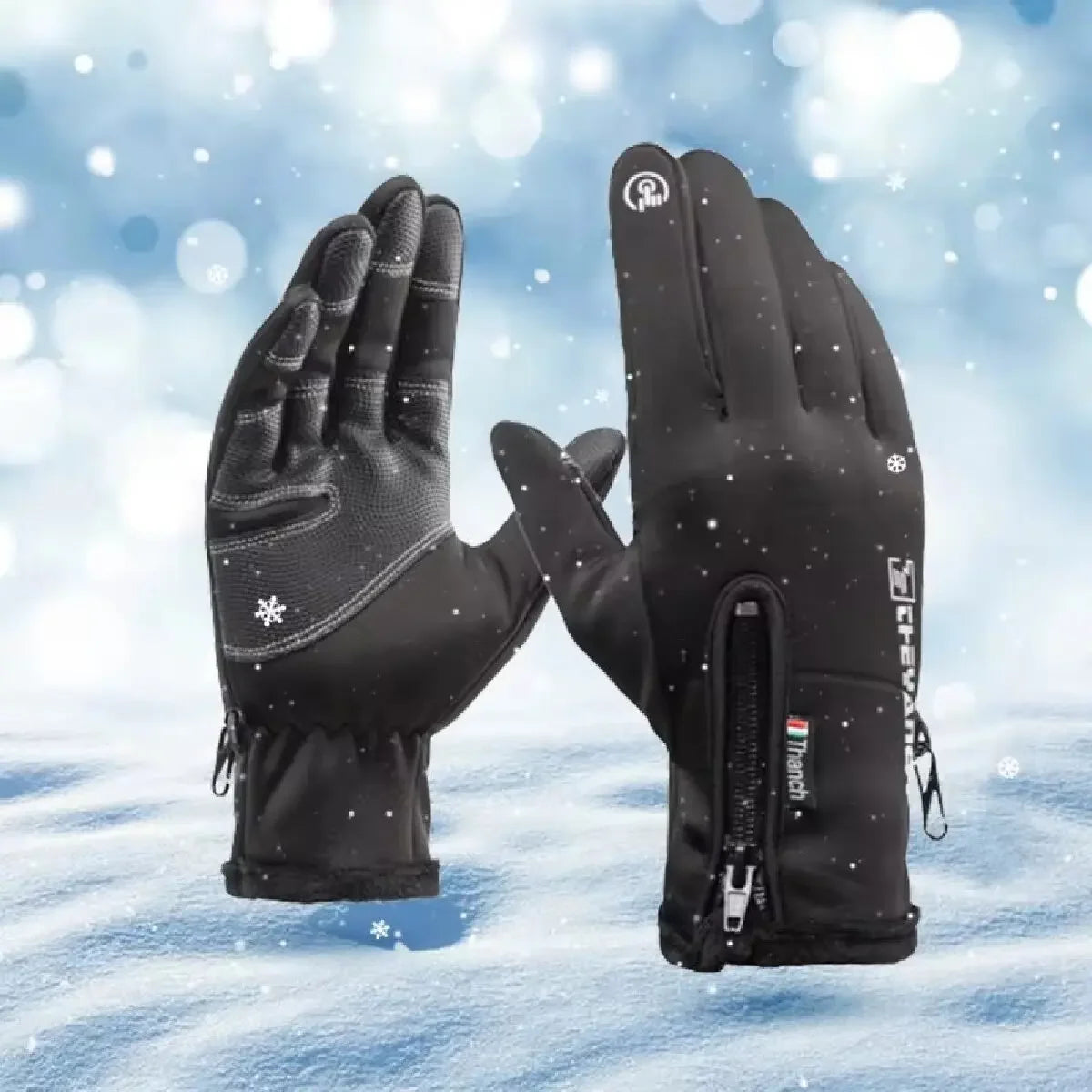 Winterhandschuhe -40 ℃   Wasserdichte Thermo-Touchscreen-Thermo-Winddichte warme Handschuhe für kaltes Laufen, Reiten, Sport, Wandern, Skifahren