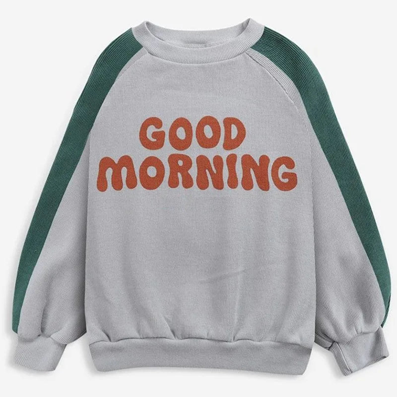 Koreanische INS 2024 kinder Herbst Winter Lange Hülse O-ansatz Sweatshirt Nette Tops für Mädchen Und Jungen Baby Pullover Kinder Kleidung