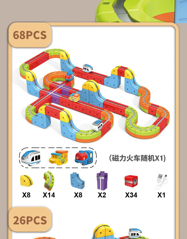Magnetische Kugel Zug Set Für Kinder Mit Elektrische Lokomotive Diy Track Bausteine Stem Pädagogisches Bau Spielzeug Geburtstag