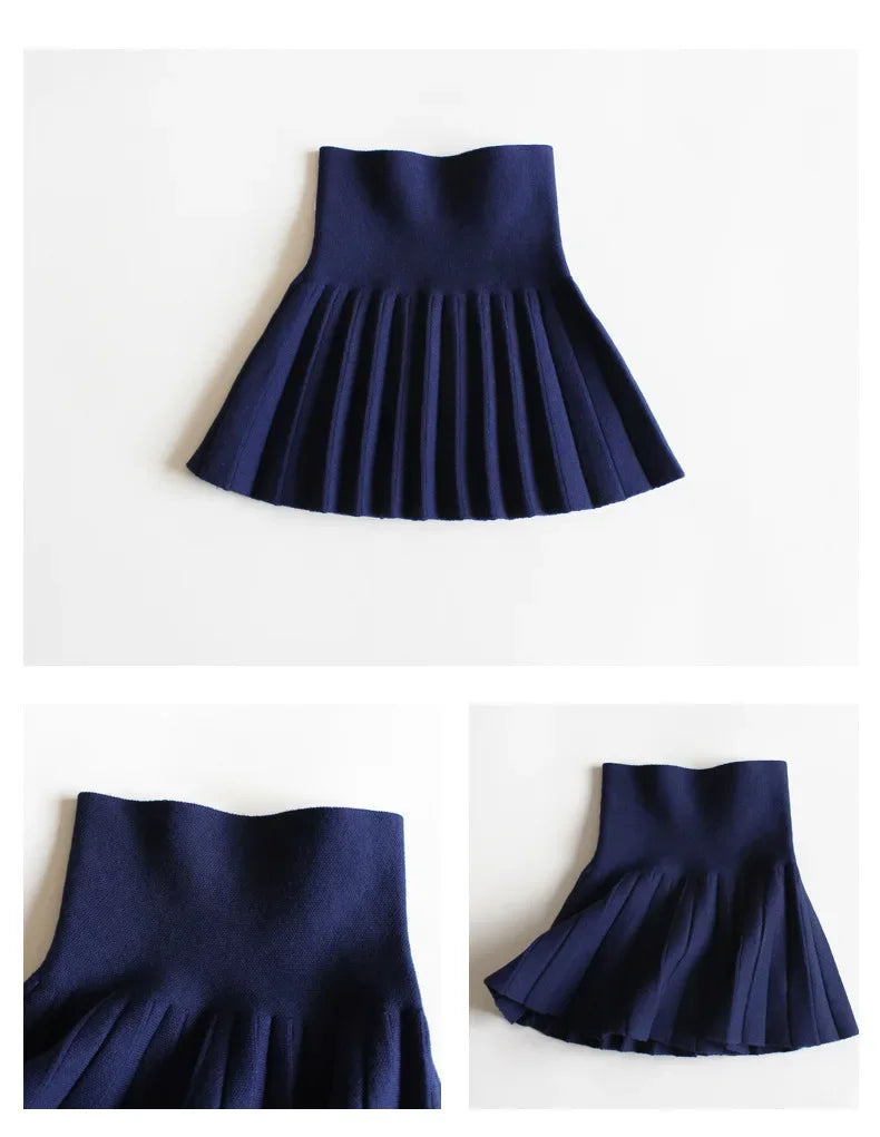 Kids Knit Tutu Pleated Skirt