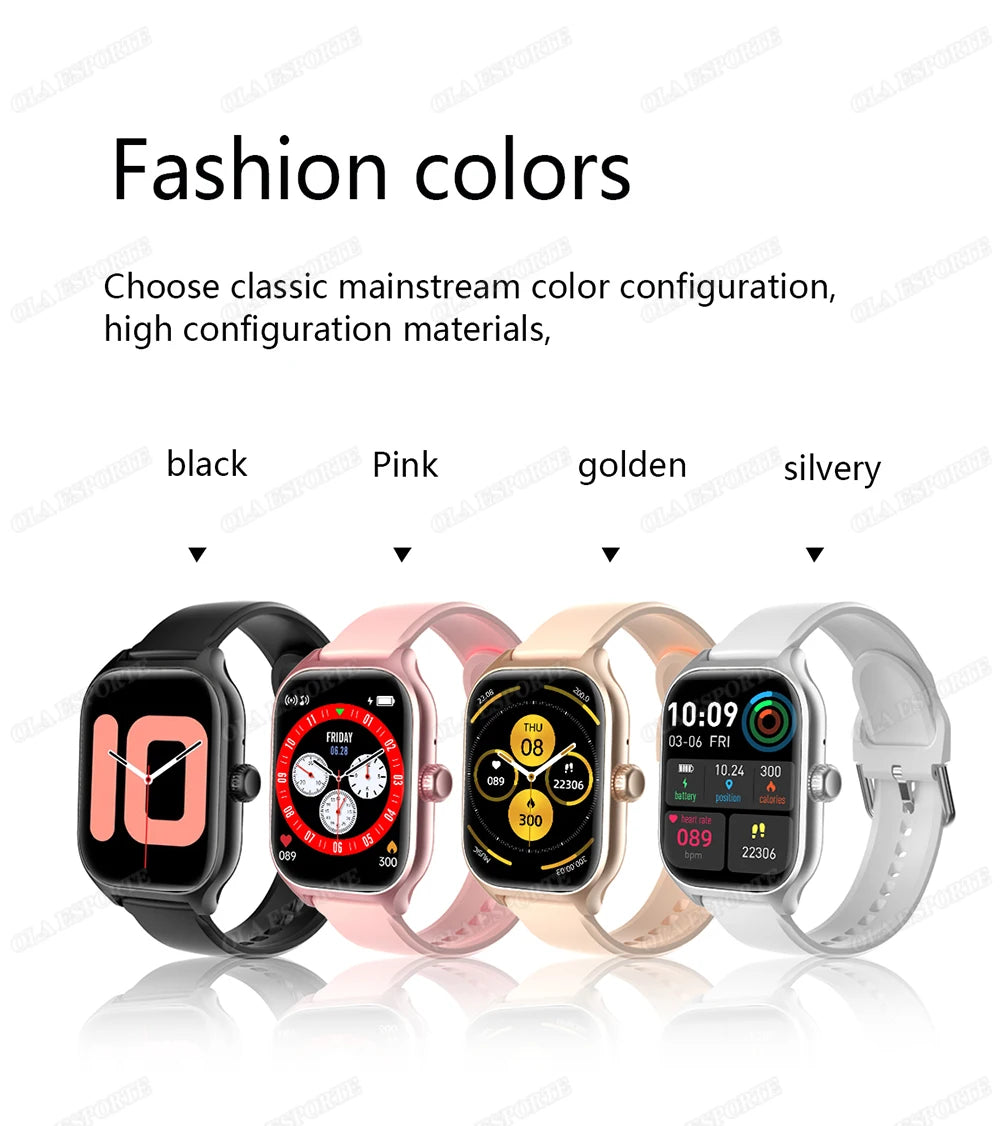 Smart Watch für Android IOS Uhren 1,83 Zoll HD Display Bluetooth Anruf Nachricht Alarm Musik Sport Modus Smartwatch Männer Frauen Geschenk