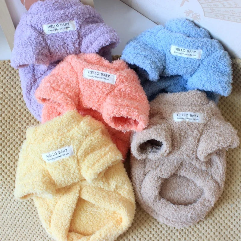 Winter Warmer Hundepullover für kleine Hunde Plüsch Hundekleidung Weicher Welpenmantel Jacke Chihuahua Teddy Welpenkleidung Hundebedarf