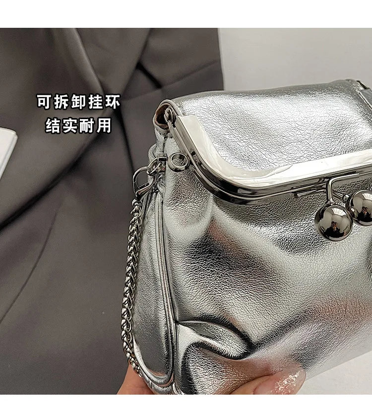 Trendy Koreanische Mode Mini Quadratische Tasche Vintage Streetwear Elegante Umhängetaschen Casual Y2k Ästhetische Schulter Handtaschen für Frauen