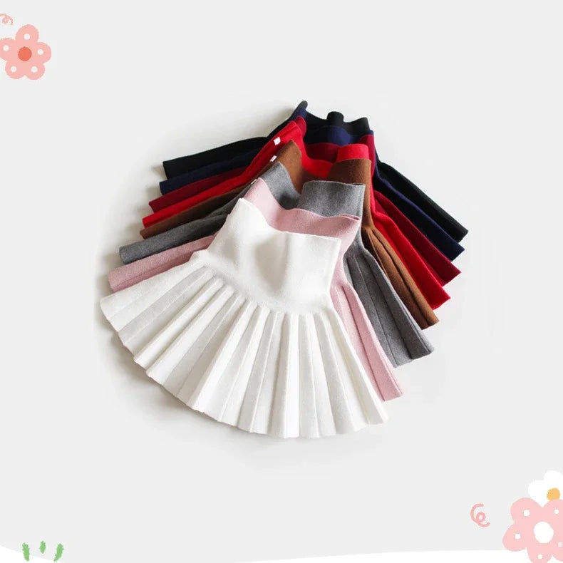 Kids Knit Tutu Pleated Skirt