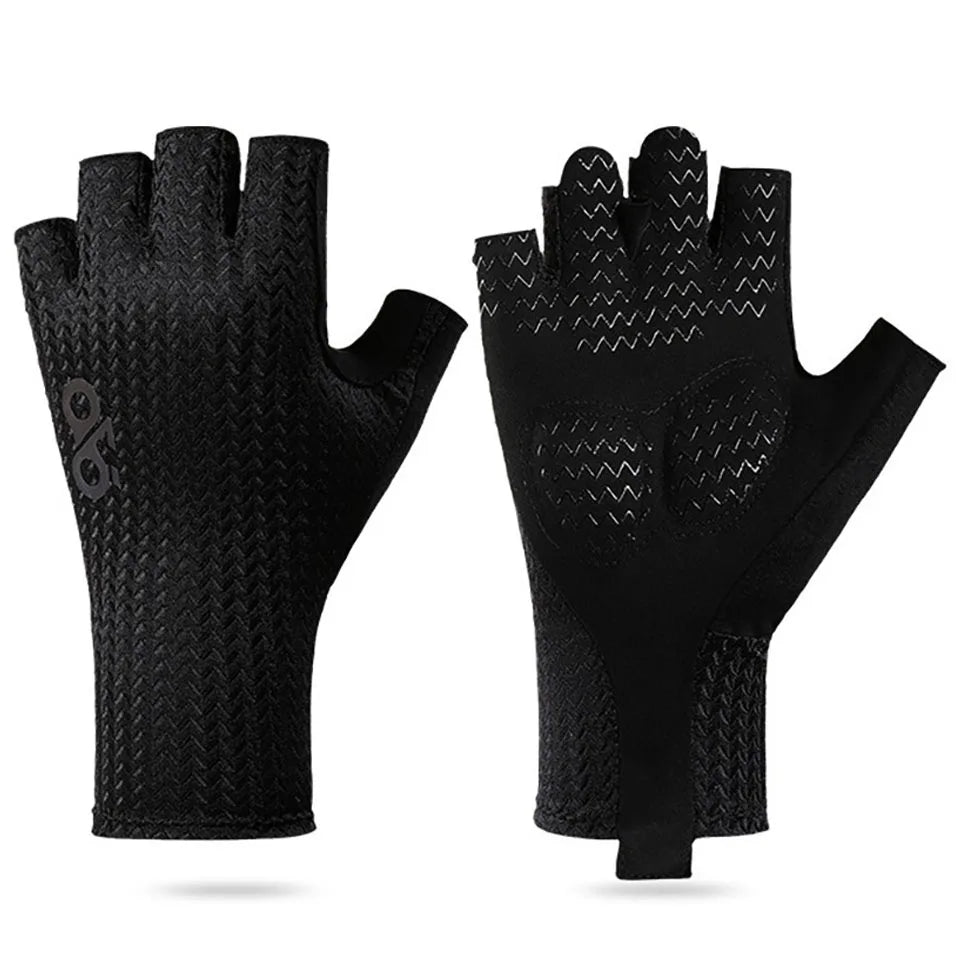 Sommerliche Atmungsaktive Halbfinger-Fahrradhandschuhe Ultraleichte Rennrad-Handschuhe mit Rutschfester Silikonpolsterung Kühlende Sportausrüstung