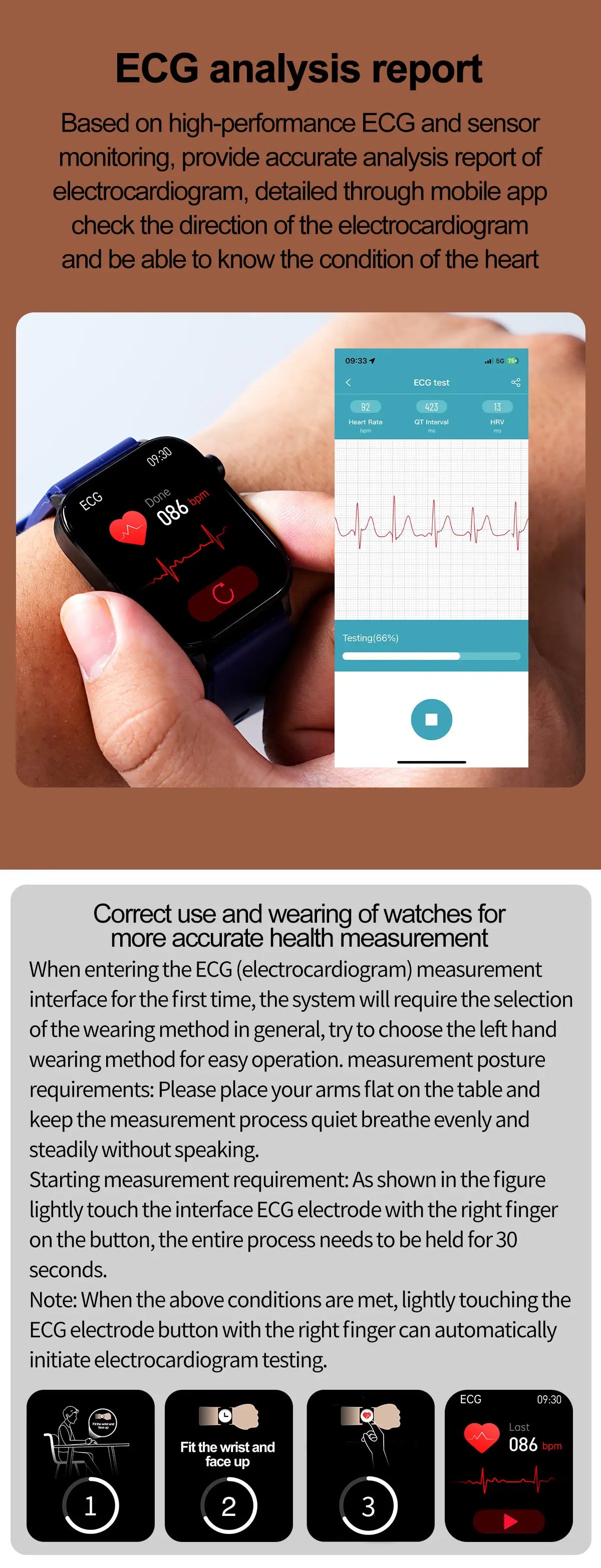 AI-Diagnosedetektor, Smartwatch für Damen, Blutfette und Harnsäure, Körpersammensetzungstest, Damen-Menstruationsgesundheits-Tracker, 2025, Neu