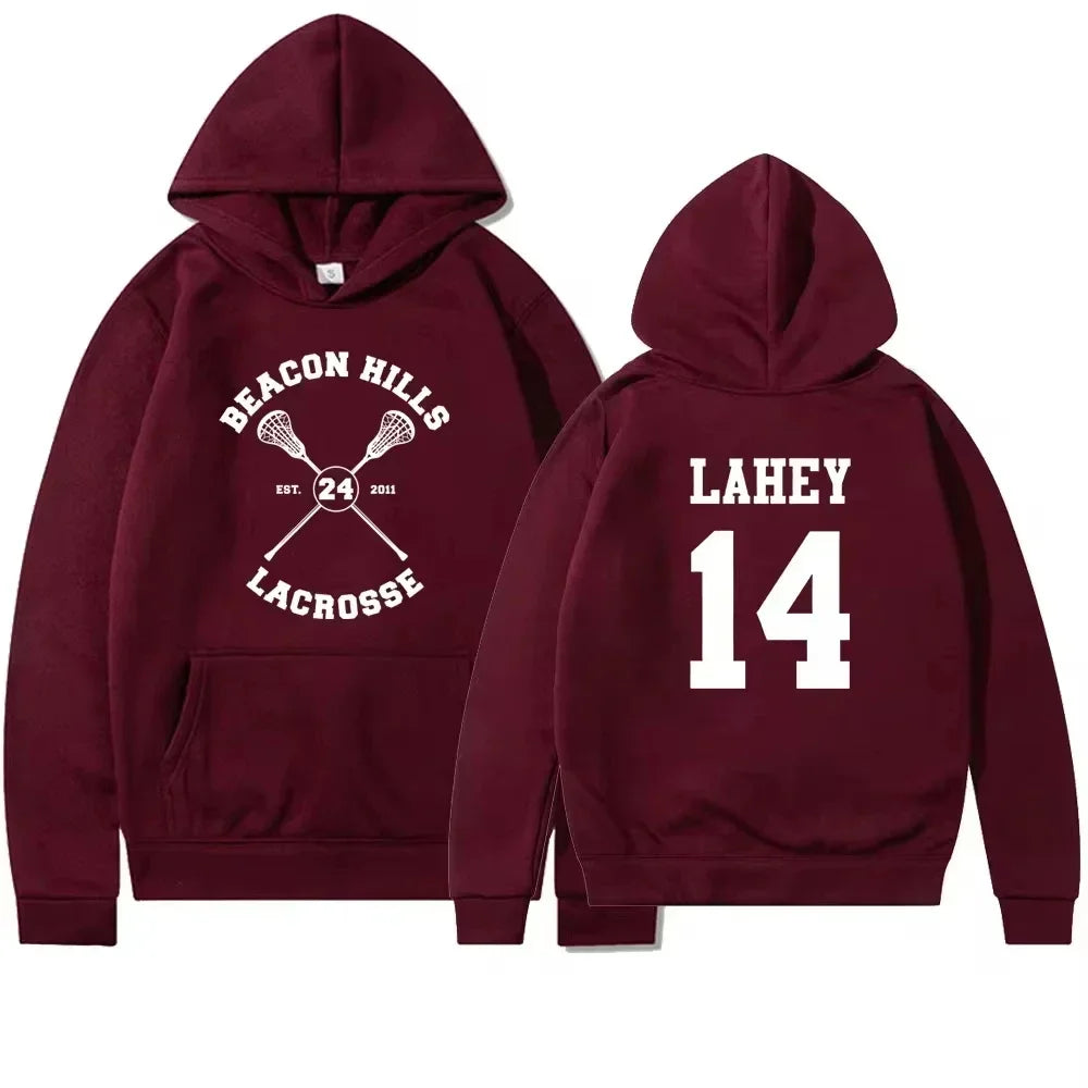 Teen Wolf Hoodie Beacon Hills Stilinski 24 Lahey McCall Pullover Tv Show Kapuzenpullover Hip Hop Hoodies Streetwear Top