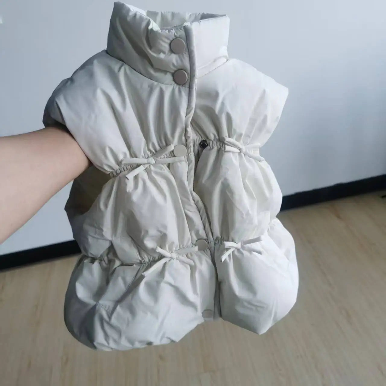 HoneyCherry Mädchen Einfarbig Weste Herbst und Winter Neue Modische Kinder Baumwolle Weste Winter Mädchen Baby Warme Westen