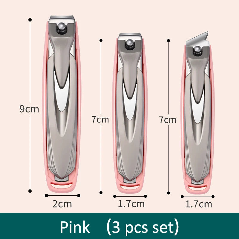 Colorful Nail Clippers, Splash-Proof, Nail Cutter, Detachable Design, Fingernail Clippers, Stainless Steel, Manicure Nail Tool