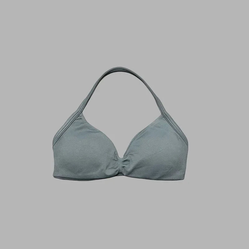 Sport-BH mit Trägern, Yoga-Unterwäsche, Damen-Gymnastik-Top, Lauftraining, rückenfreier BH, hohe Unterstützung, aktive Kleidung, Fitness, Workout, Neckholder
