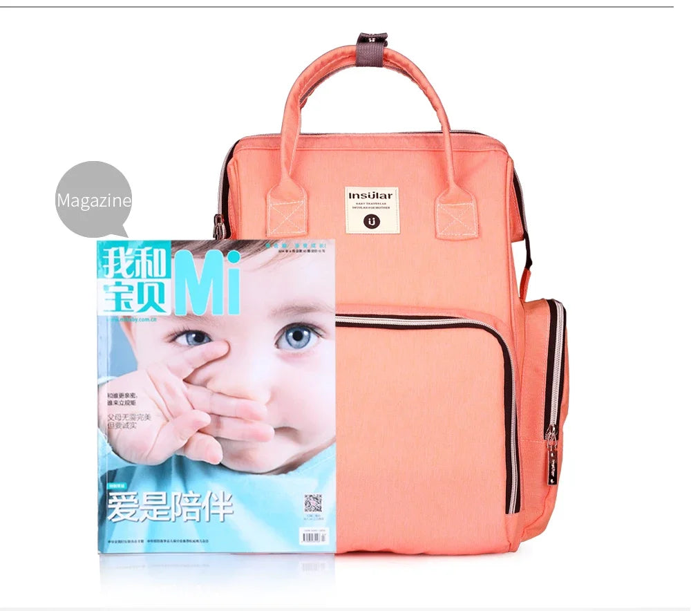 Insular Thermotasche für Kinderwagen und Babyflaschen, Babywindelrucksack, Mutterwindel, Reisetaschen, Babywindeln, Handtasche