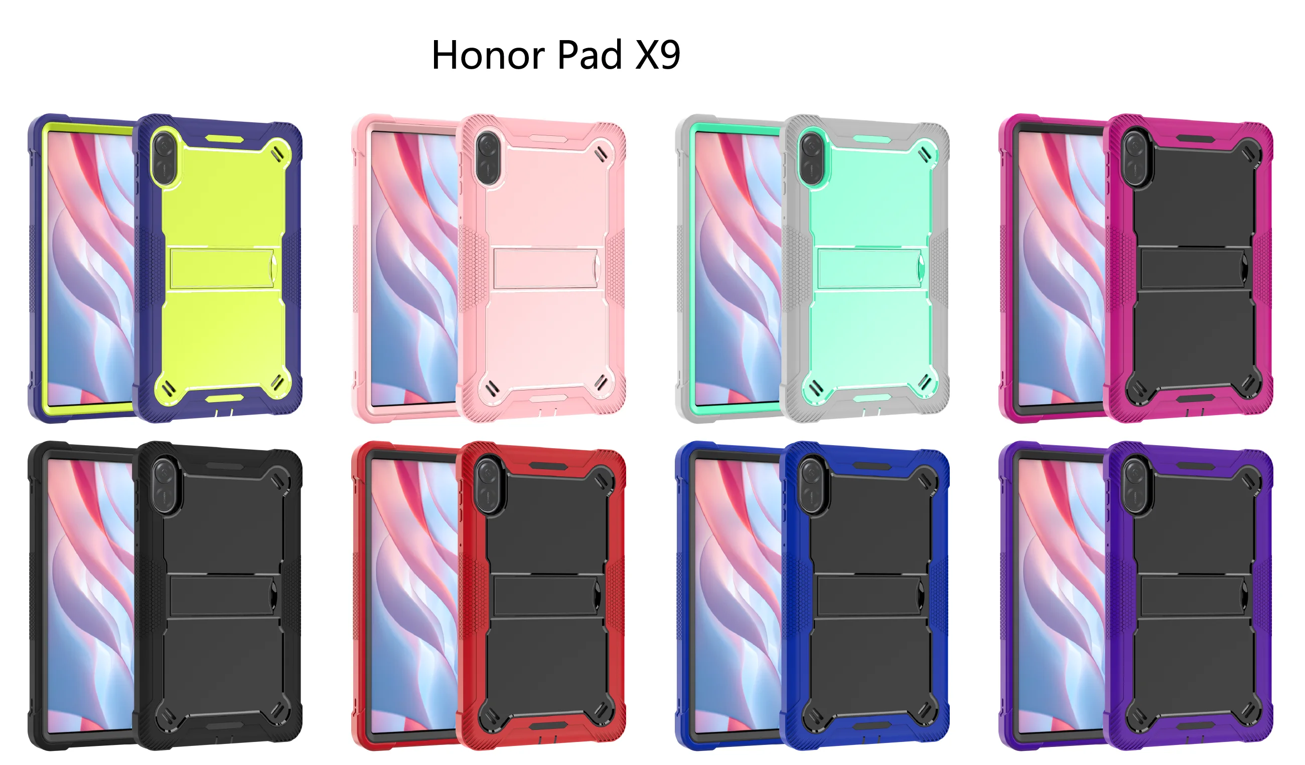 Für Honor Pad x9 11,5 Zoll Tablet-Hülle Hochleistungs-Kinder-Silikon-PC-Hybrid-Rüstungs abdeckung für Ehre x8 Pro Stand stoßfest
