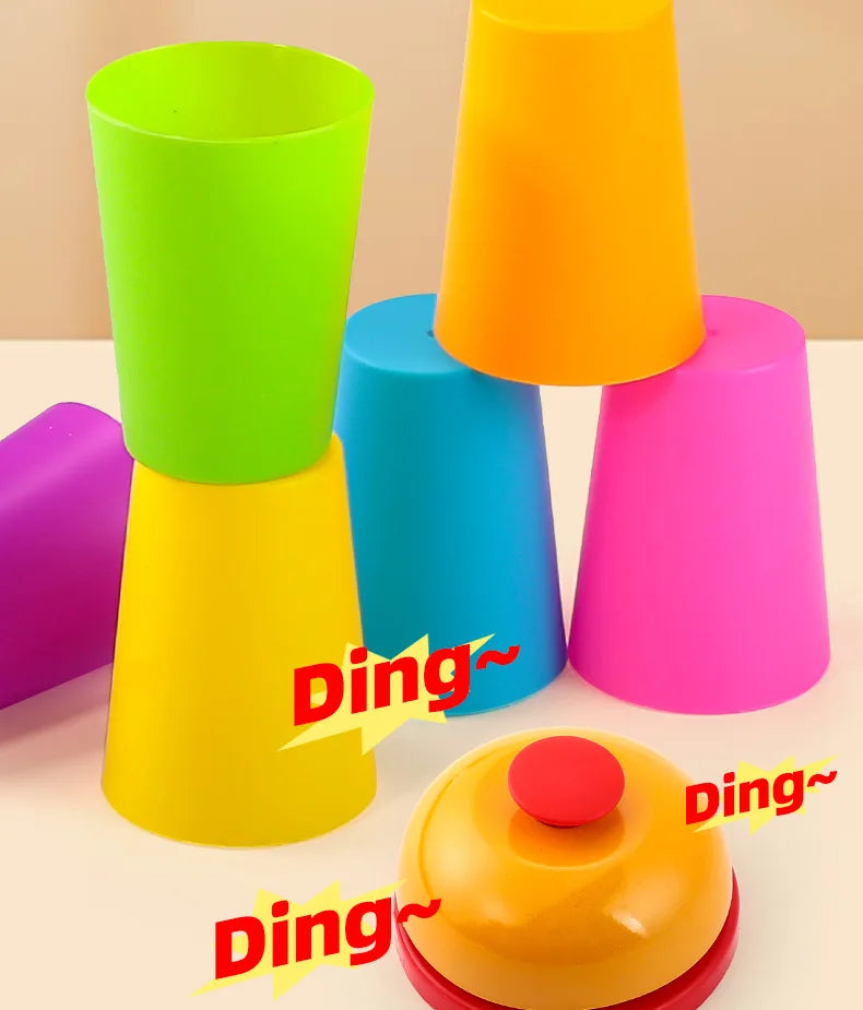 Montessori Spielzeug Mini Stapel Tasse Spiel Mit Karte Pädagogische Intellektuelle Aufklärung Farbe Erkenntnis Logik Training Kinder