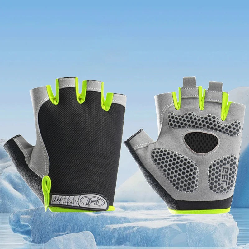 Männer Radfahren Fahrrad Handschuhe Halbe Finger Gym Handschuhe Frauen Handschuh Atmungsaktive Anti-slip Handschuh Fitness Sport Training Handschuhe