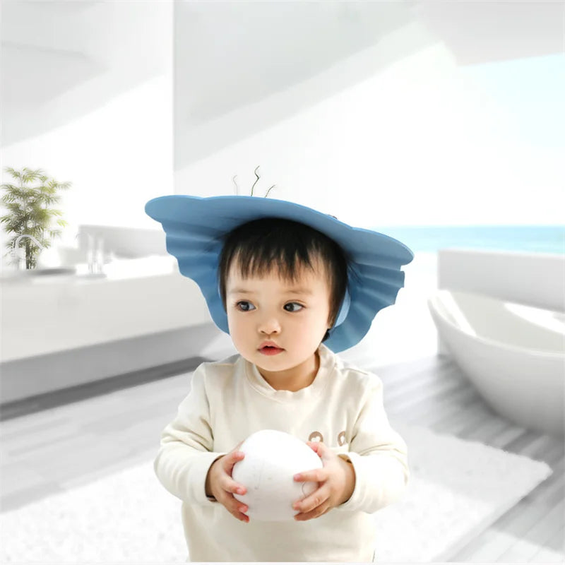 Baby-Dusche, weiche Kappe, verstellbare Haarwaschmütze für Kinder, Gehörschutz, sicheres Kinder-Shampoo, Baden, Dusche, schützen die Kopfbedeckung