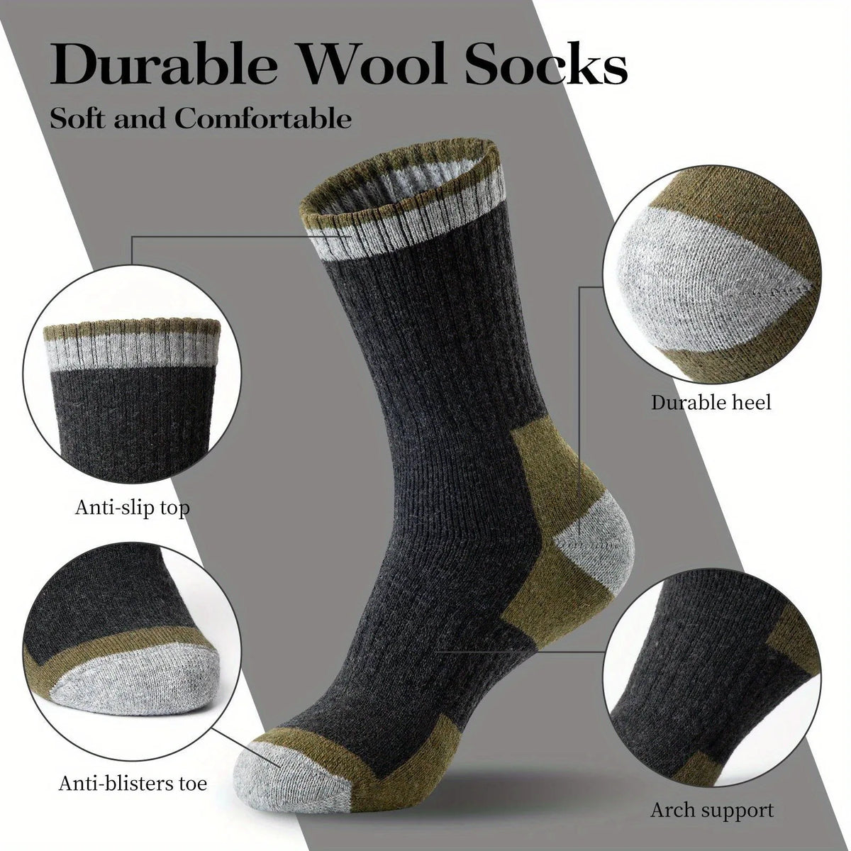 Winter-Socken aus Merinowolle, verdickt, warm, feuchtigkeitsableitend, Wandersocken, für Herren und Damen, thermisch, atmungsaktiv, langlebig, Radfahren, Outdoor-Socken
