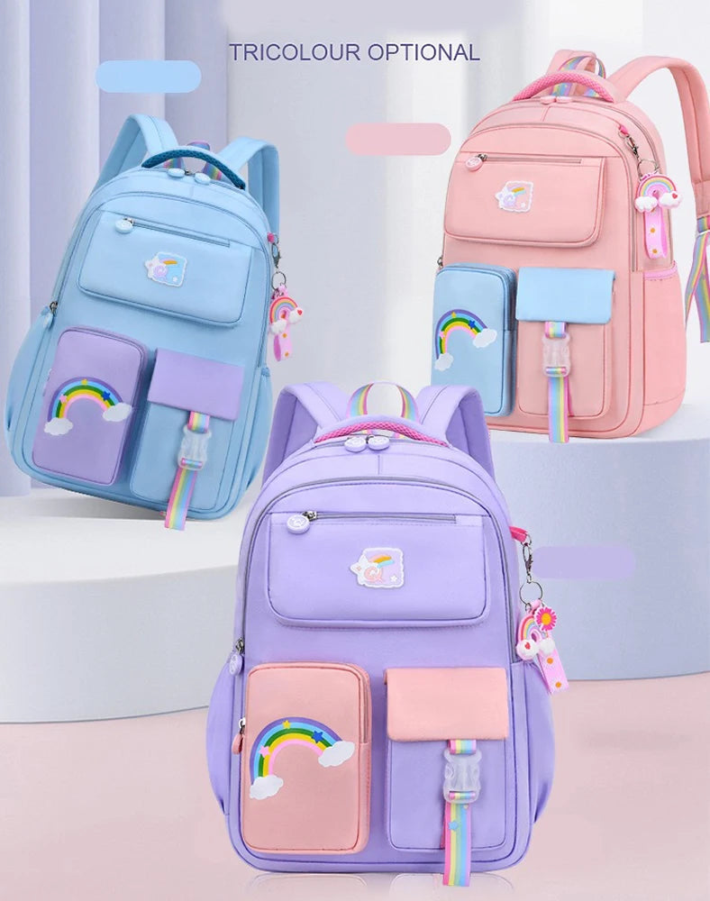 Girls Macaron School Backpack