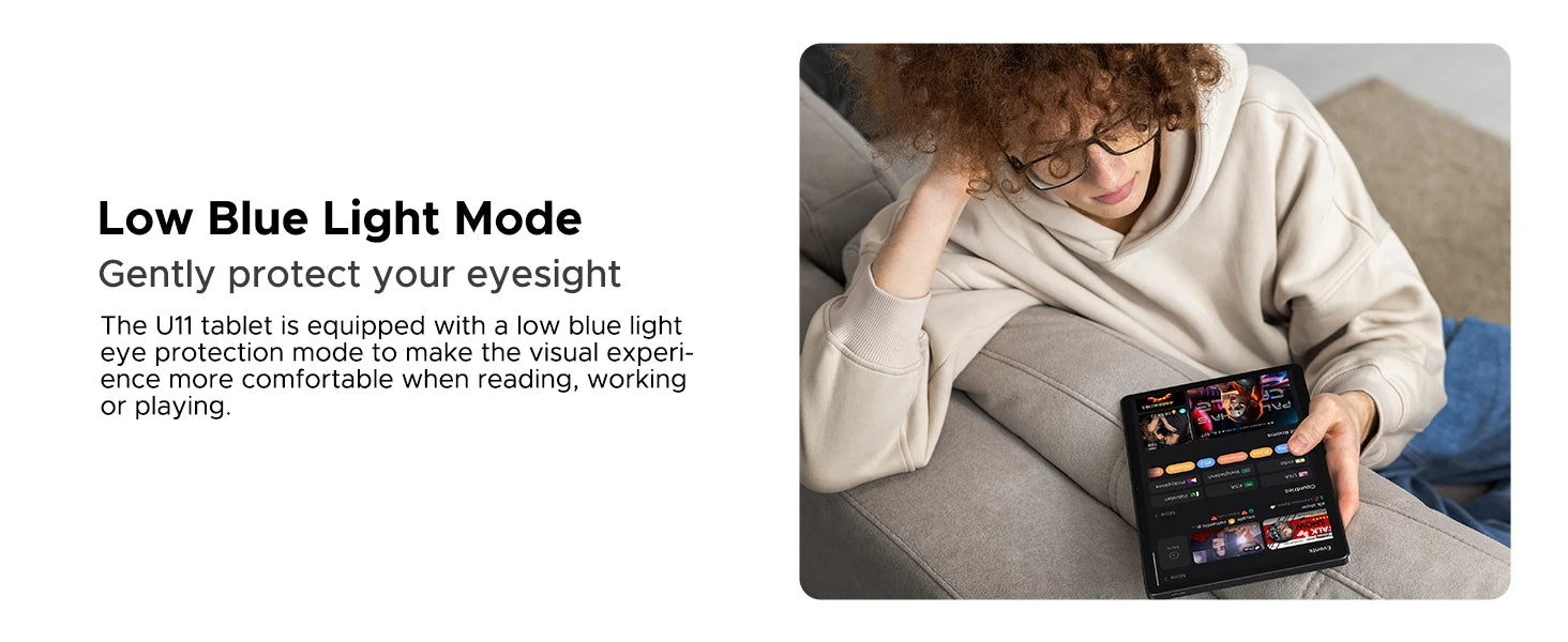 DOOGEE U11 Tablet 11" Ultra-klares 90-Hz-Display 16 GB 128 GB 8580 mAh Akku Unisoc T7200 Dual-Lautsprecher Widevine L1 Android 16