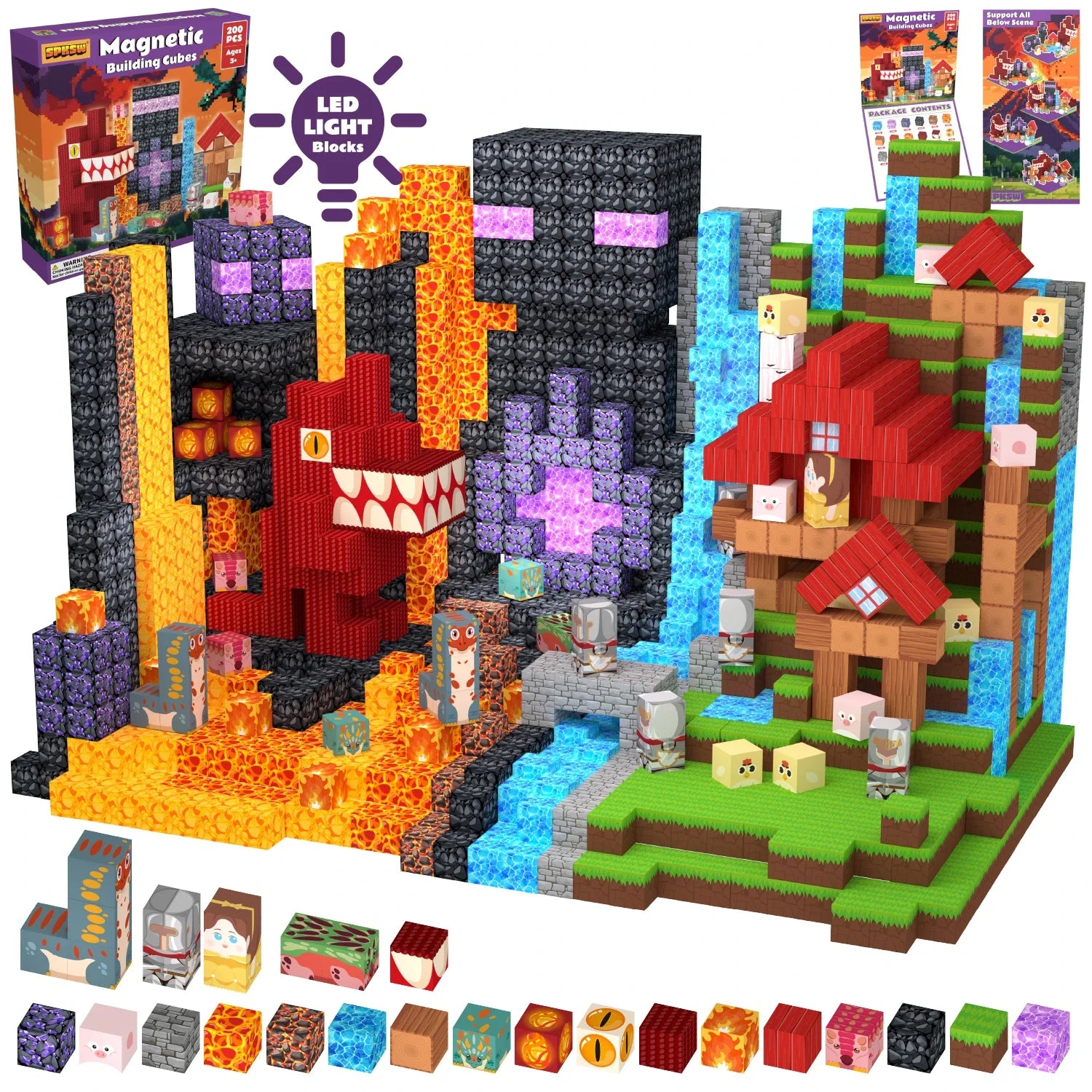 FUNXINEE Dinosaurier-Themenpark NEUE Magnetblöcke, 3D-Dinosaurier-Modell zum Selberbauen, STEM-Konstruktionsspielzeug, kreatives Geburtstagsgeschenk für Kinder