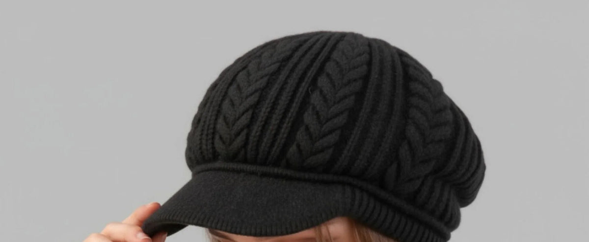Oma Herbst und Winter gestrickte Wollmütze Entenzunge warme Beckenmütze mittleren Alters und ältere Mutter mit Samt ältere Mütze