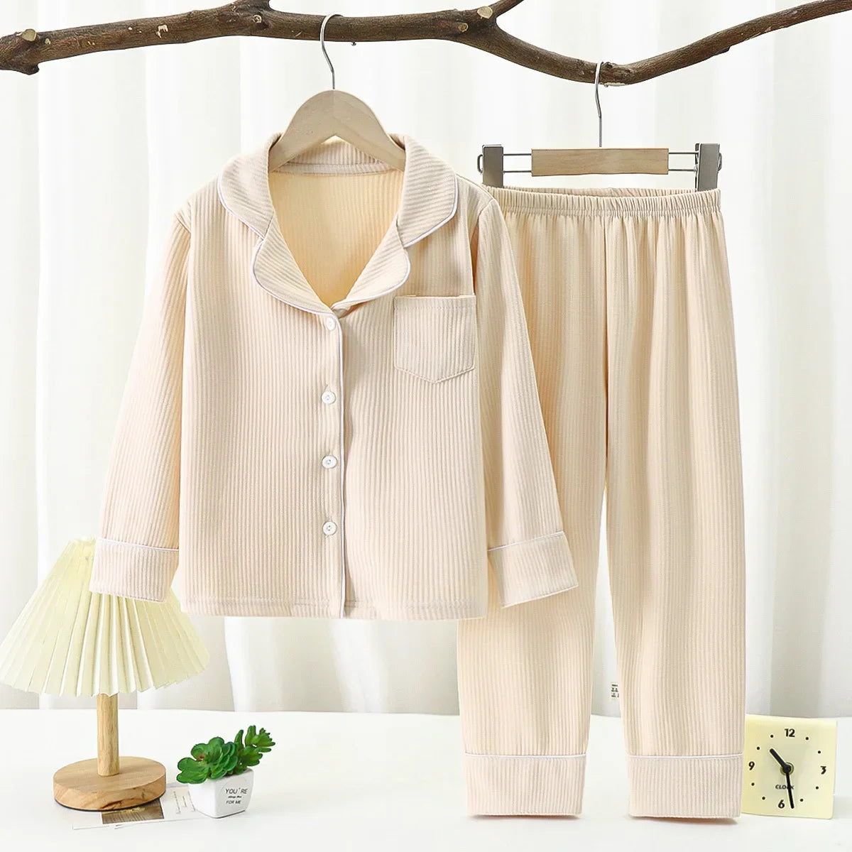 2024 herbst Winter Kinder Pyjama Sets Einfarbig Nachtwäsche für Kinder 1-16 jahre Teen Pyjamas Jungen Mädchen Loungewear Baby kleidung
