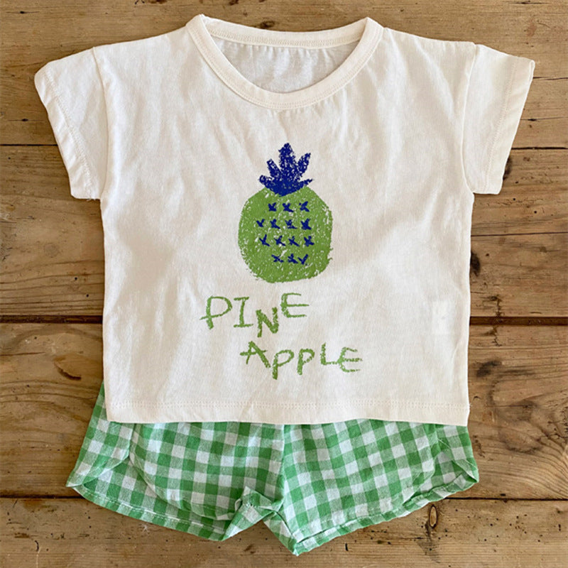 Baby Pyjamas Sets Baumwolle Kind Pyjamas Kleinkind Sommer Ärmellose Baby Nachtwäsche Pyjamas Kinder Cartoon Homewear Kleidung
