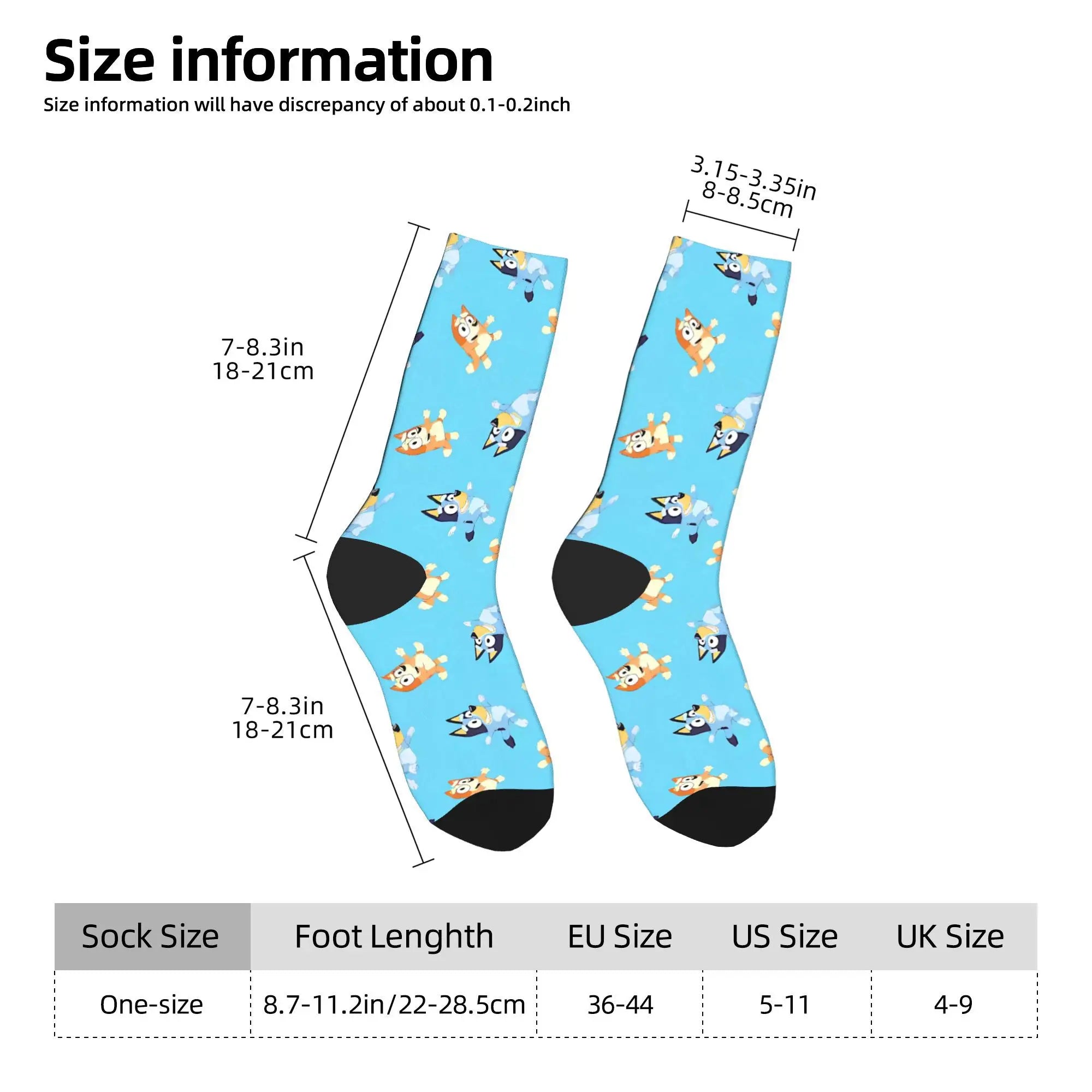 Bluey & Bingo Pattern Socks