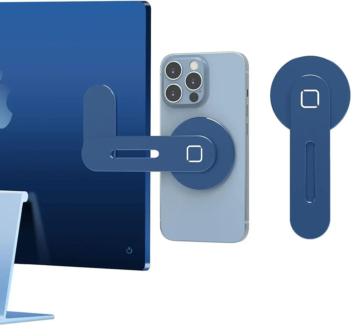 2026 Magnetischer Laptop-Handyhalter für Computermonitor-Seitenfläche, Schlank & Faltbar, für iPhone 14 13 12 Serie und Alle Smartphones