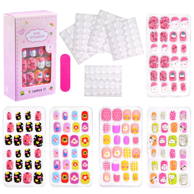 Kids Cartoon Press-On Nails