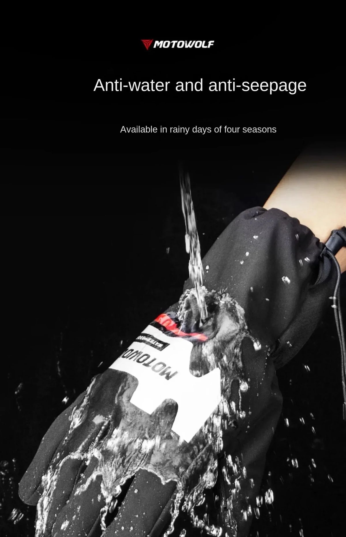 Herbst Winter Motorrad Reiten Handschuhe Wasserdichte Regenschutz Winddicht Warme Motorradfahrer Racing Fahrer Zubehör Männer Frauen