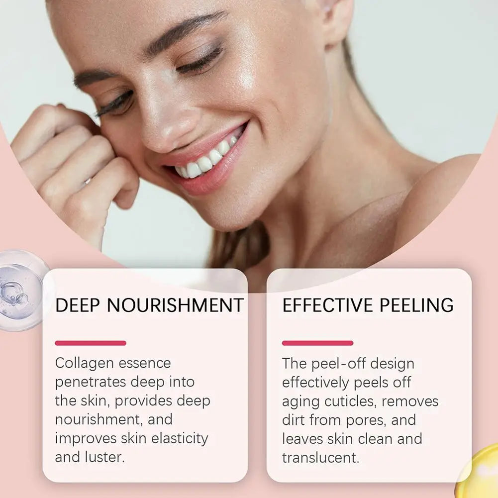Collagen Overnight Wrapping Peel Off Gesichtsmaske, koreanische Collagen Night Wrapping Mask spendet tief Feuchtigkeit, Nachtpflegemaske, Creme, 75 ml