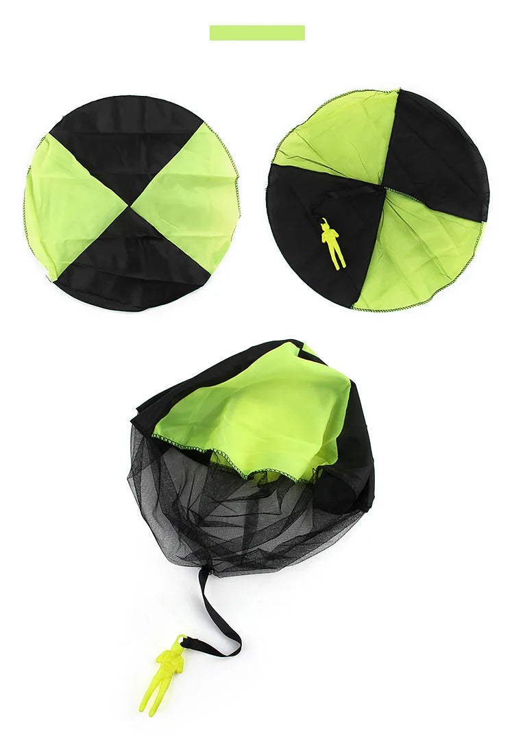 1 Stück Handwurf-Fallschirm, Lustiges Outdoor-Spielzeug, Geschenkspielzeug, Fallschirmsport mit Mini-Soldatenfiguren