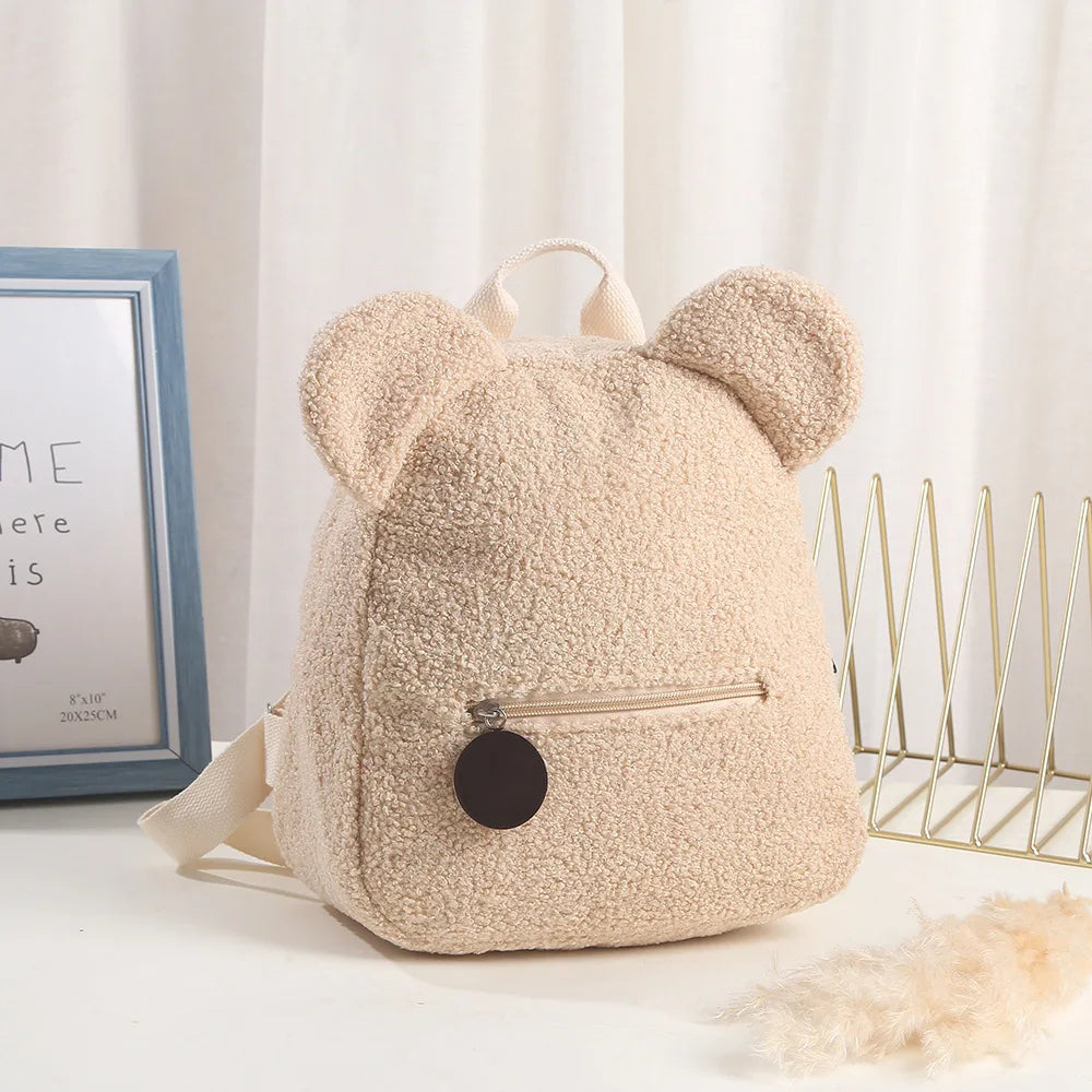 Kids Cute Bear Plush Backpack