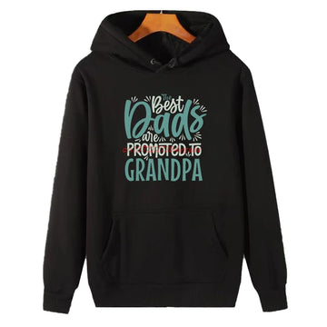 Die besten Väter werden zum Opa befördert. Lustige grafische Kapuzenpullover, dicker Winterpullover, Kapuzenpullover, Herren-Sweatshirt