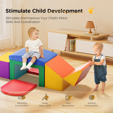 Softplay-Explorer-Set Schaumstoffblöcke Ausrüstung Softzone-Formen Kletteraktivitätsspielzeug für Kleinkinder Kinder Indoor-Spielplatz-Set