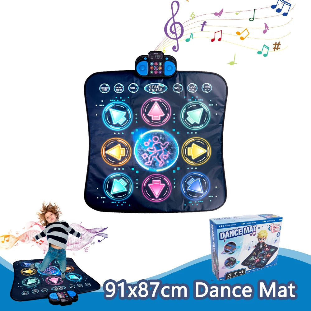 Elektronische Tanzmatte für Kinder, Tanzdecke, doppelter Spielermodus mit 9-stufigem Kinder-Bodenmusikdecke, Lernspielzeug, Kindergeschenke