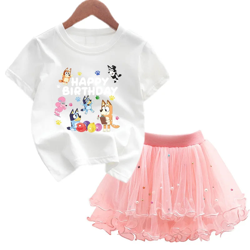 Bluey & Bingo Girls Dress Set