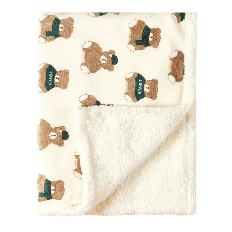 Winter Baby Decke Baby Swaddle Wrap Flanell Lamm Fleece Warme Quilt für Neugeborene Bettwäsche Weiche Baby Kinderwagen Decke Manta Bebe