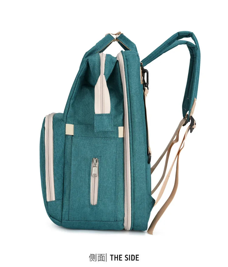 Mama Wickeltaschen Babybett Mutter Große Kapazität Windel Milchflasche Rucksäcke mit Wickelunterlage Praktische Baby-Stilltaschen Geschenk