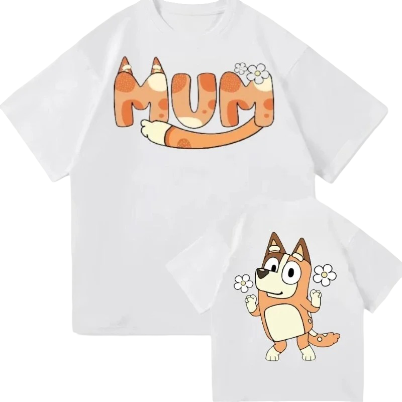 Bluey & Bingo Oversized Baumwoll-T-Shirt für Kinder