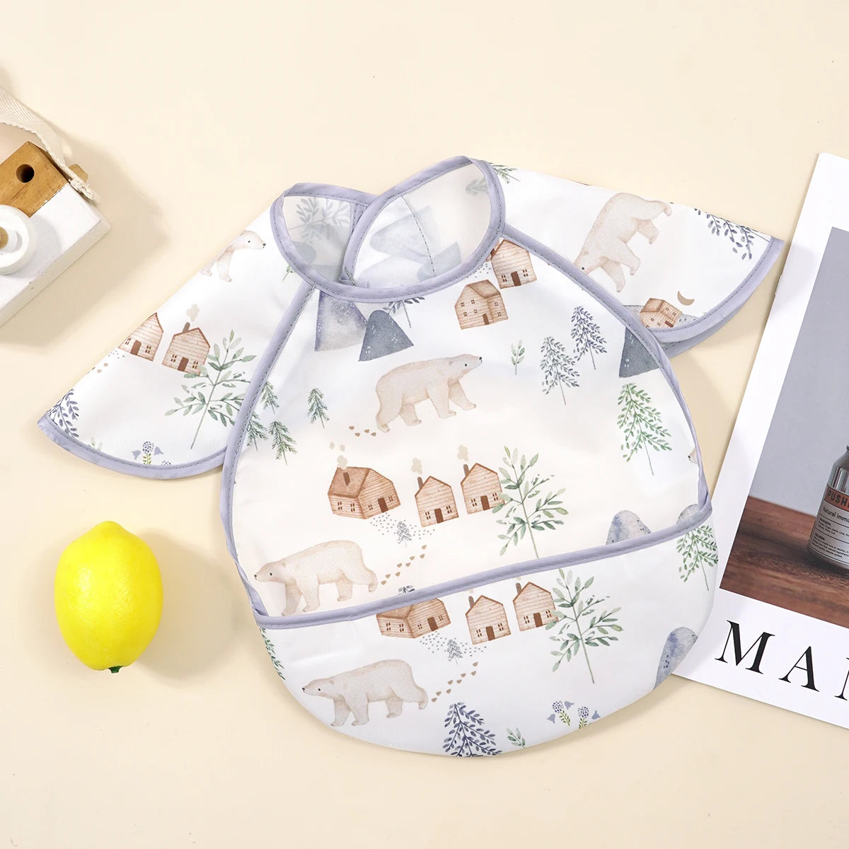 Kangobaby # Mein weiches Leben #   Neue wasserdichte Baby ärmellose Lätzchen Mode Ganzkörperabdeckung