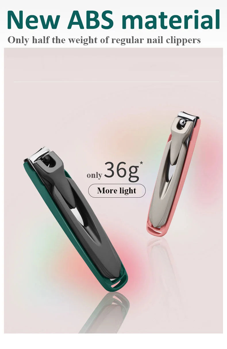 Colorful Nail Clippers, Splash-Proof, Nail Cutter, Detachable Design, Fingernail Clippers, Stainless Steel, Manicure Nail Tool